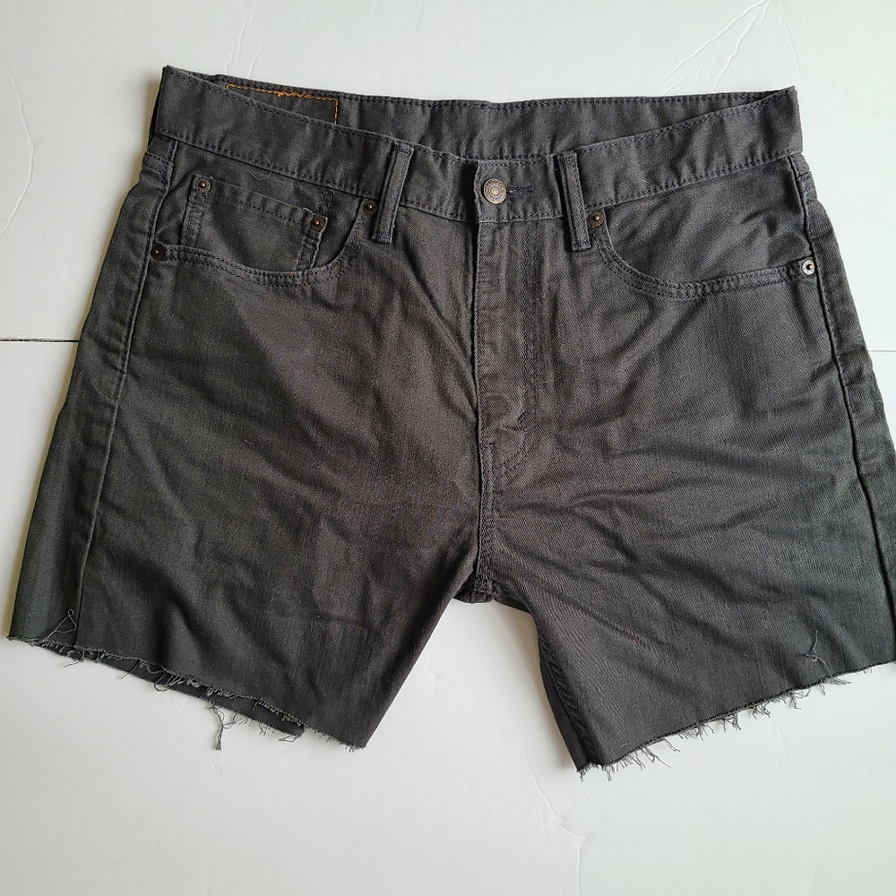 Levi's 33 Dark Gray cut off Jean shorts summer hiking walks